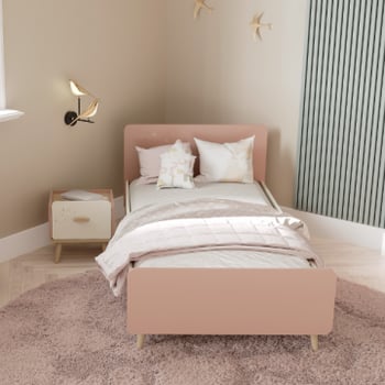 Eenpersoonsbed Suzie - 193,80x96x70,80 cm - Roze/spaanplaat 