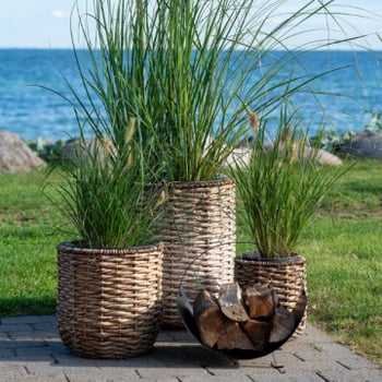 Hanoi plantenbakken set van 3 - natuurlijke waterhyacint.