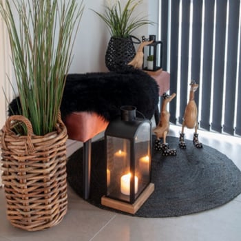 Lamsvel Deken 50x85 cm Zwart