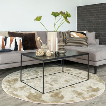 Miami Rond Vloerkleed, Zandkleur, 160cm