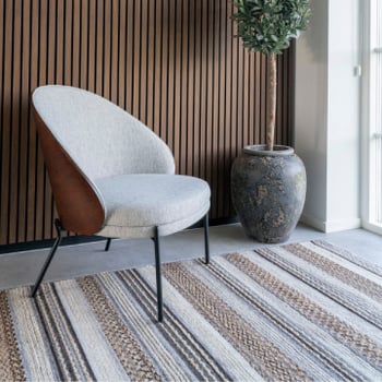 Handgeweven Morena Vloerkleed in Natuur/Grijs - 160x230 cm