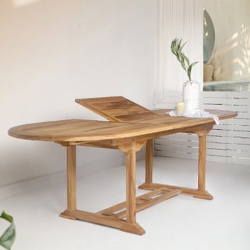 Teak Hout Salamanca Uitschuifbare Eettafel