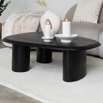 Salontafel Tirano - 78x96x32 cm - zwart essenfineer