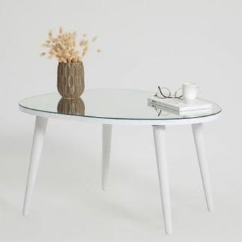 Salontafel Woody Fashion | 75 x 55 x 38 cm | Wit