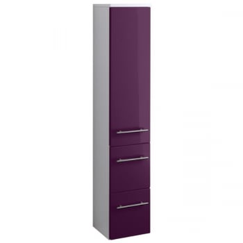 Kolomkast Small 25cm 1 deur & 2 lades - hoogglans paars
