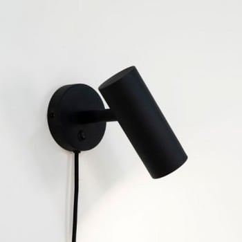 Wandlamp Parisien | 15 x 10 x 22 cm | Zwart / Metaal - 190 cm snoer