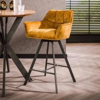 Barstoel Hargreaves | 53 x 57 x 96 cm | Goudkleurig