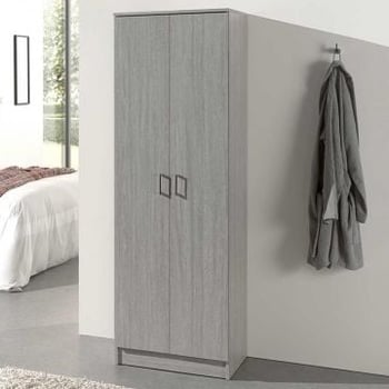 Opbergkast Ray 60cm met 2 deuren en 4 legplanken - grijze eik