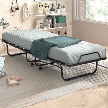 Plooibed Xenia 90x200 cm - inclusief matras - zwart