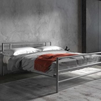 Bed Sandro 160x200 metaal - grijs