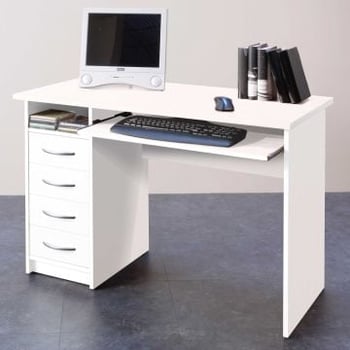 Bureau Jils 110cm met 4 lades - wit 