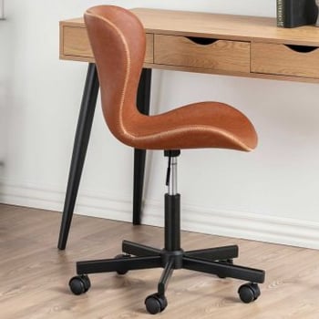 Bureaustoel Tilda - cognac/zwart