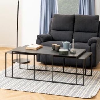 Set van 3 salontafels Infinity - zwart