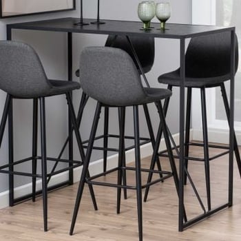 Bartafel Dover 120x60cm - zwart