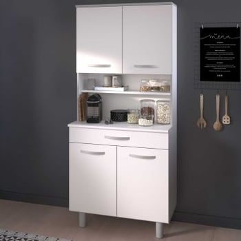 Buffetkast Easy 4 deuren & 1 lade - wit 