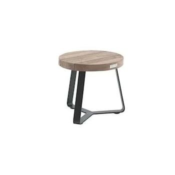 Salontafel voor buiten Margarite Ø40 - zwart/teak