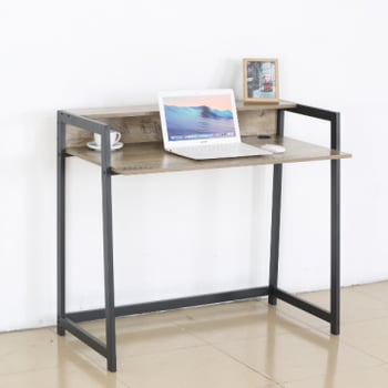 Bureau Nola 104cm - zwart/bruin 
