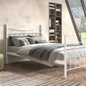 Bed Liza 140x200 met lattenbodem - wit