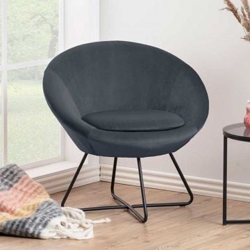 Fauteuil Cezar - donkergrijs/zwart