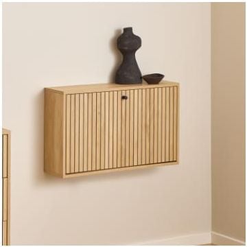 Schoenenkastje Albany - 72x17x43cm - wandmontage - eikdecor