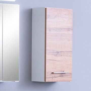 Hangkast Pares 30cm 1 deur - wit/wotan eik