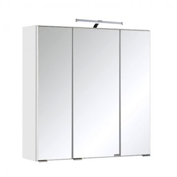 Spiegelkast Bobbi 60cm model 2 3 deuren & ledverlichting - wit