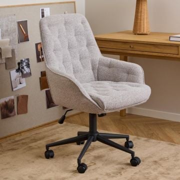 Bureaustoel Erik - 60x67x105cm - verstelbaar - beige stof