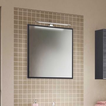 Spiegel Lotuk 60cm met verlichting - grijze eik