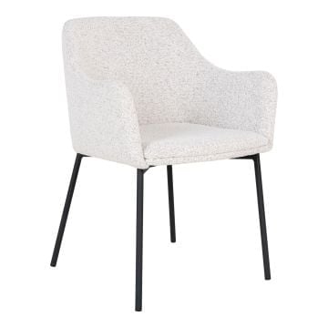 Eetkamerstoel Melilla | Wit / Bouclé