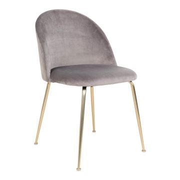 Eetkamerstoel Geneve | Grijs / Messing