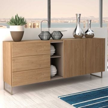 Dressoir Nomi 175cm sledepoot - bruin