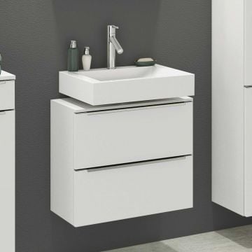 Wastafelonderkast Hansen 60cm 2 lades - wit 