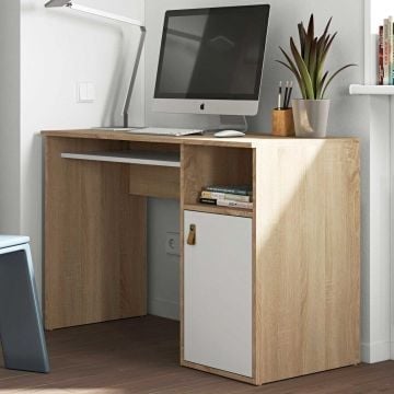 Bureau Martin 115cm - eik/wit
