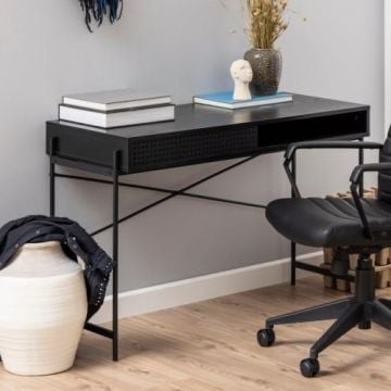 Bureau Angèle 110cm 1 deur - mat zwart 