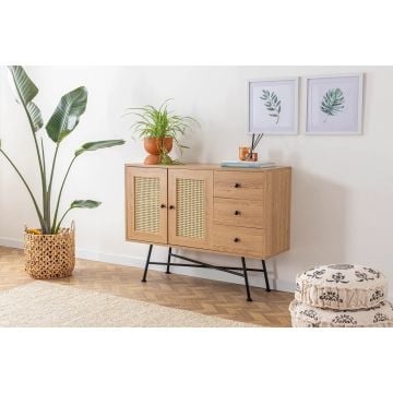 Dressoir Woody Fashion - 120x40x90cm - 2 deuren & 4 lades 