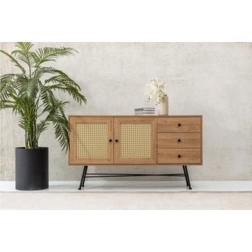 Dressoir Woody Fashion - 160x40x90cm - 2 deuren & 3 lades
