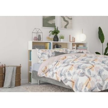 Hoofdeinde met opbergruimte Keith 162cm - wit 
