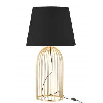 Lampvoet+kap joni ijzer goud