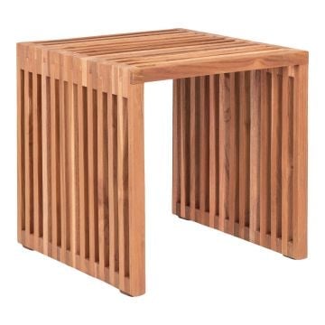 Teakhout Pego Bijzettafel - Naturel 40x40x40 cm