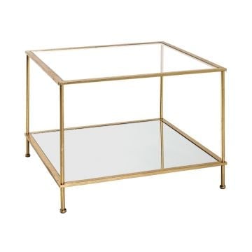 Bijzettafel | 60 x 60 x 45 cm | Goud-design