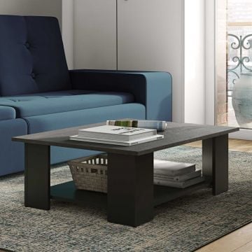 Salontafel Square 67x89 - zwart/beton