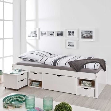 Kajuitbed Xavier 90x200 cm - white wash
