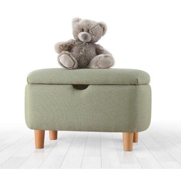 Fluffe Poef - 50% Katoen / 50% Fluweel - Groen