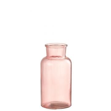 Vaas fles breed rose medium