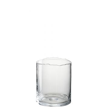 Windlicht onregelmatige rand glas transparant laag