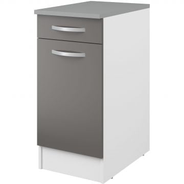 Onderkast Eko 40x60 cm met lade en deur - grijs