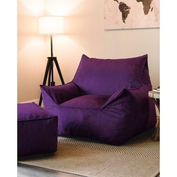 Atelier Del Sofa Poef | Gerecycled piepschuim met hoge dichtheid | Waterdicht | Paars