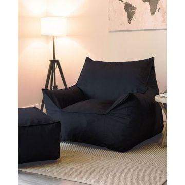 Atelier Del Sofa Poef | HD Gerecycled Styrofoam | Waterdicht | Zwart