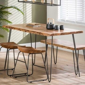 Eettafel Edge 130 cm - acacia