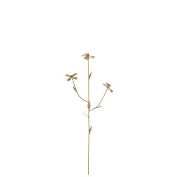 Bloem 3 tak metaal goud medium